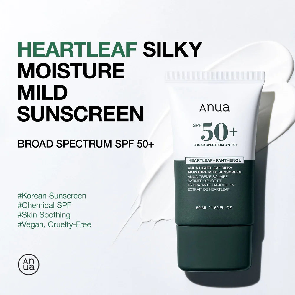 Anua - Heartleaf Silky Moisture Sun Cream SPF50+ PA++++
