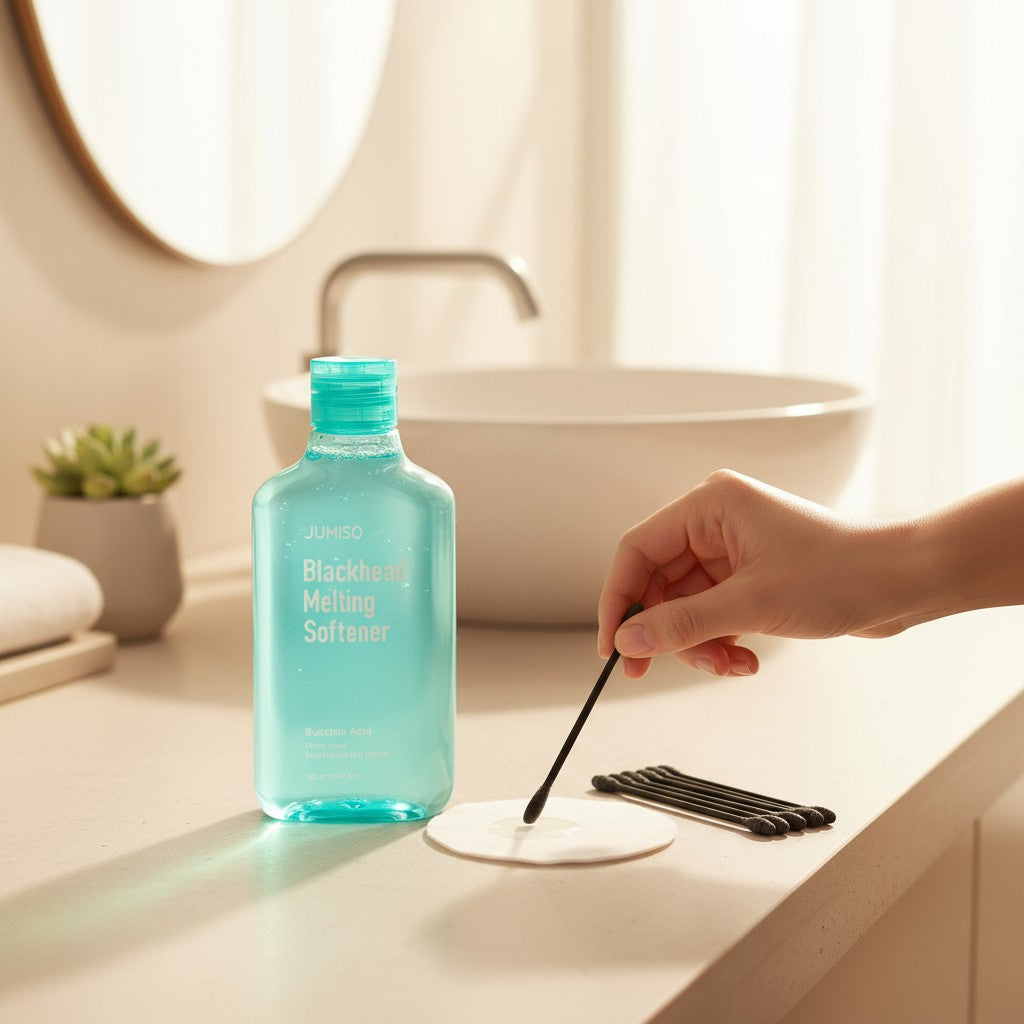 Blackhead Melting Softener & Cotton Pad & 10 pieces dual extractor Set