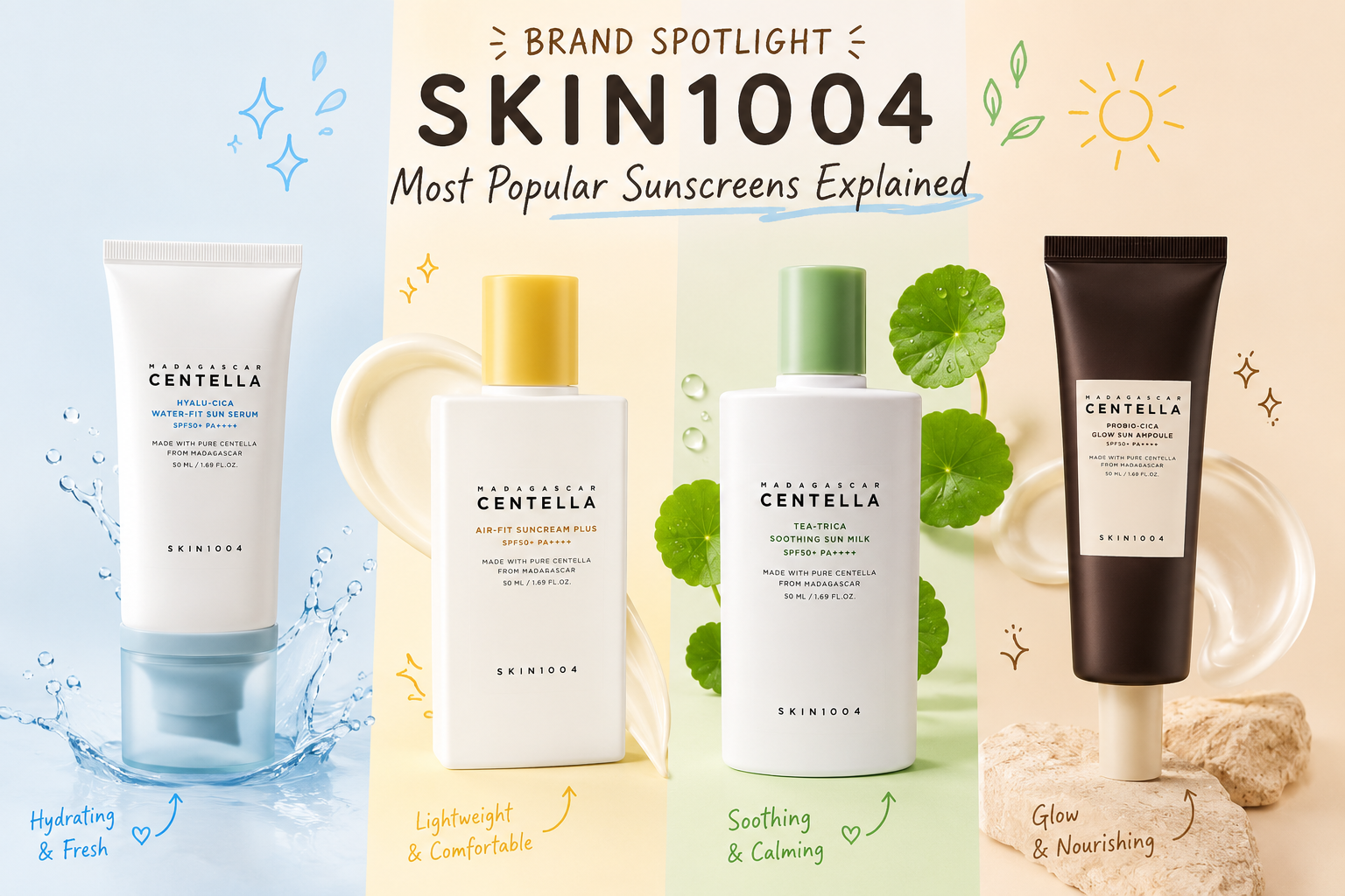Brand Spotlight: SKIN1004's Best Sunscreens for Every Skin Type