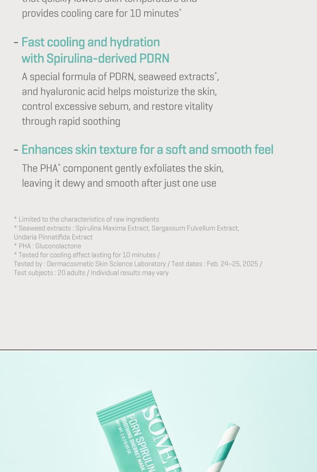PDRN Spirulina Soothing Sherbet Mask Set